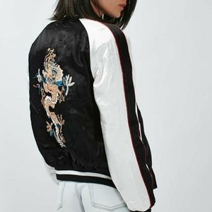 Reversible Bomber Jacket - Top Shop